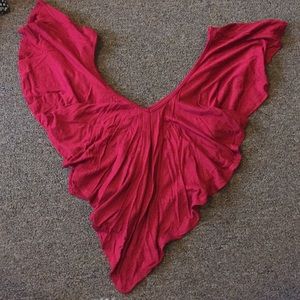 Red crop top